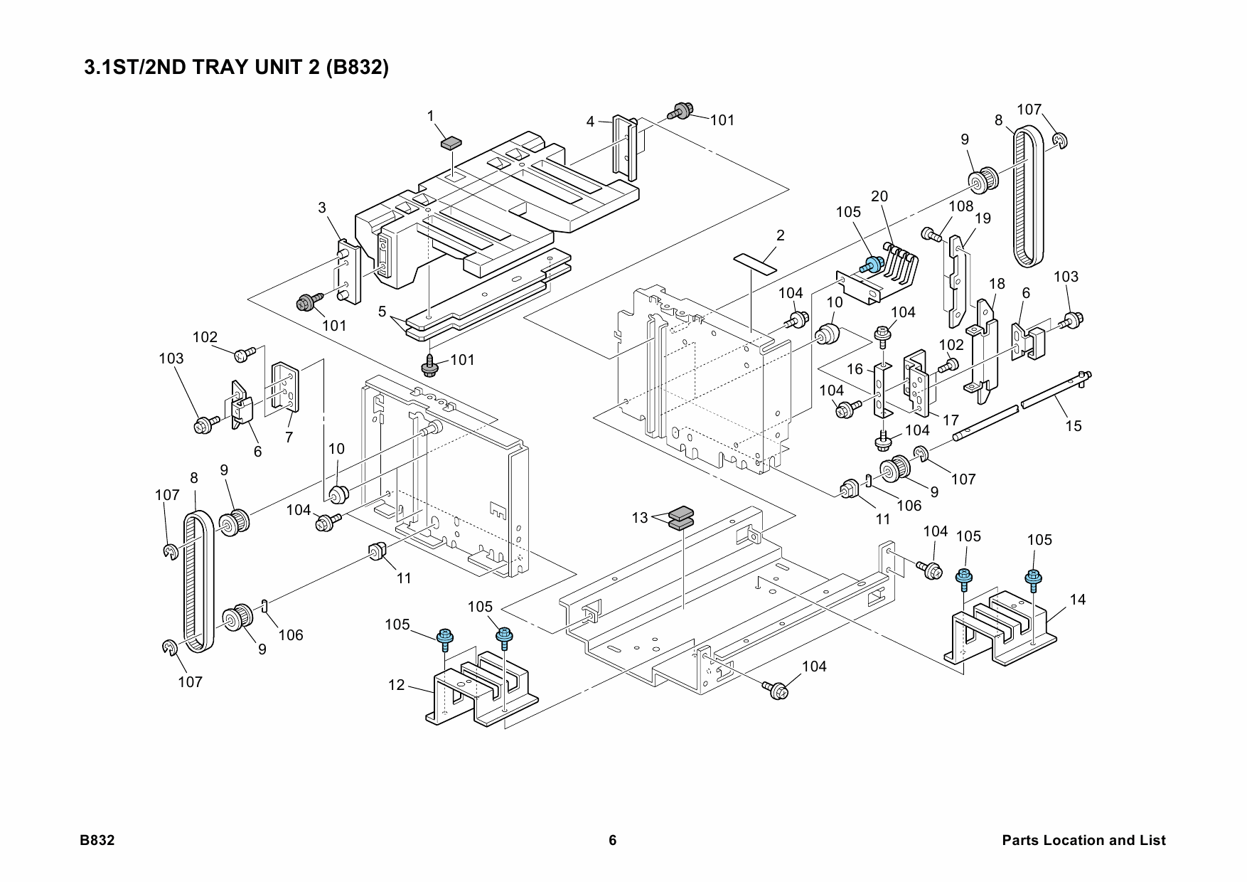 RICOH Options B832 LCIT-RT5000 Parts Catalog PDF download-3